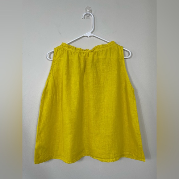 Velvet Graham Spencer Yellow Sleeveless Top Vignette Linen Size S NWT - Picture 7 of 11